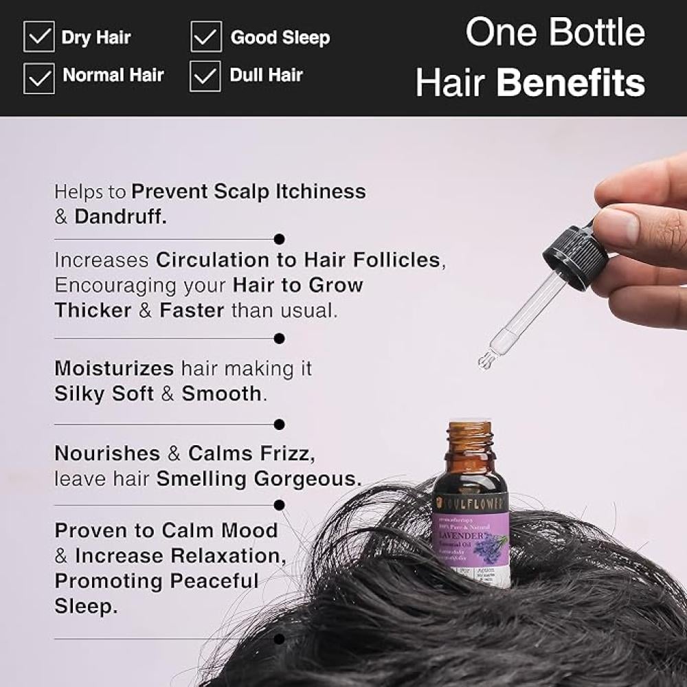 زيت اللافندر العطري من سول فلاور، نقي غير مخفف، طبيعي وآمن، نباتي، عضوي، عطري، قطارة زجاجية إضافية، 1 أونصة سائلة