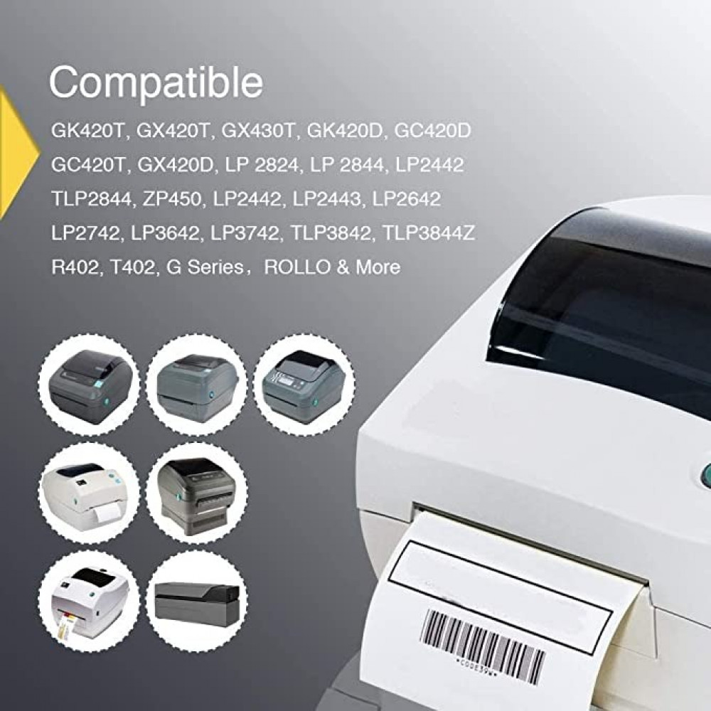 ملصقات طباعة الباركود، لفة ملصقات حرارية مضادة للماء، النواة الداخلية 1.57 انش (40 ملم) ([40 ملم × 25 ملم] × 1000 قطعة)