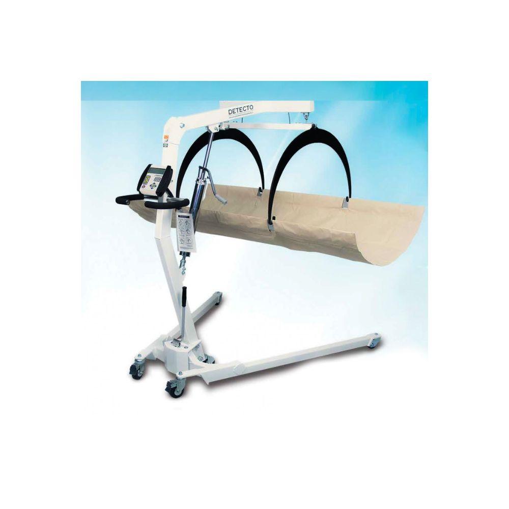 ميزان طبي مع ليفتر Detecto سعة 350 كجم تصميم احترافي للمستشفيات
