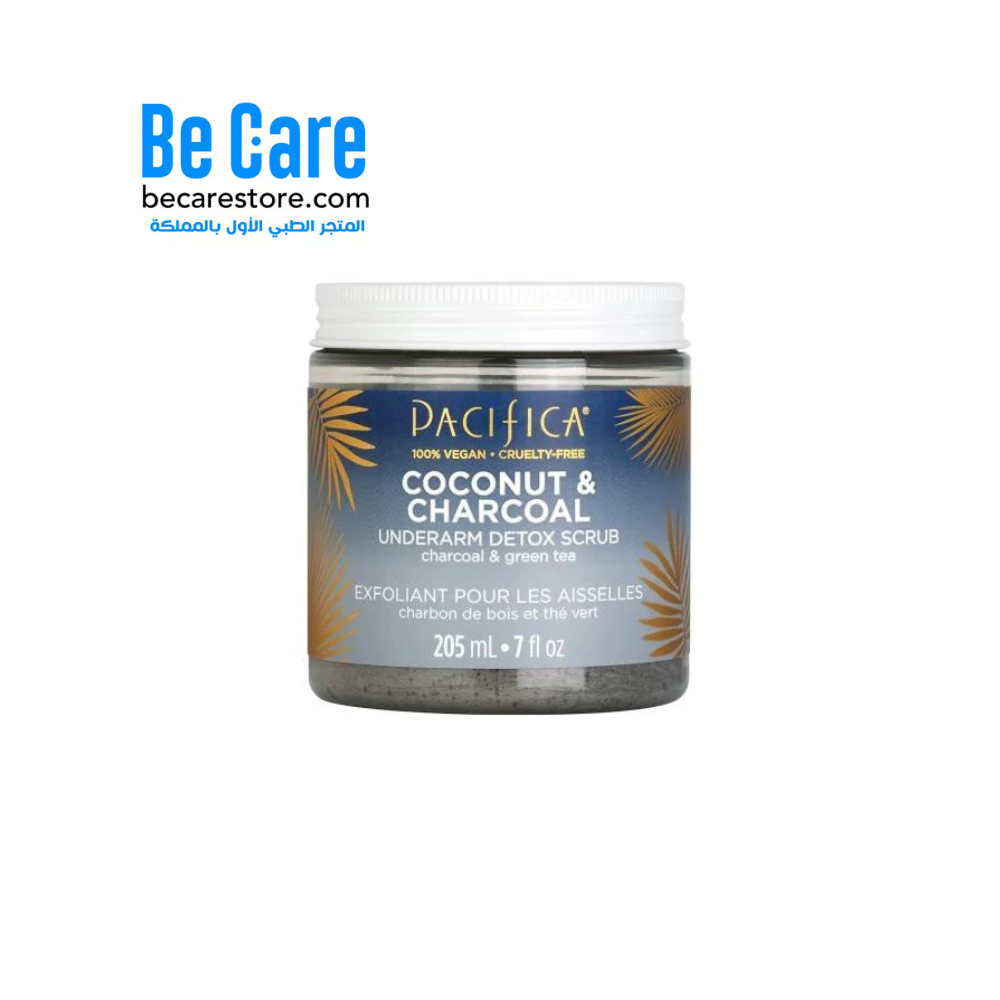 باسيفيكا بيوتي – مقشر إزالة السموم من تحت الإبط بجوز الهند والفحم