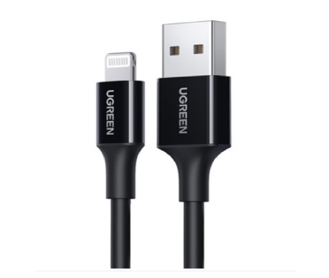 سلك شاحن يوجرين USB إلى آيفون بطول 2 م - أسود 80823