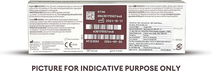 عدسات لاصقة يومية أحادية الرؤية ألكون 30 عدسة 250 قطر 141