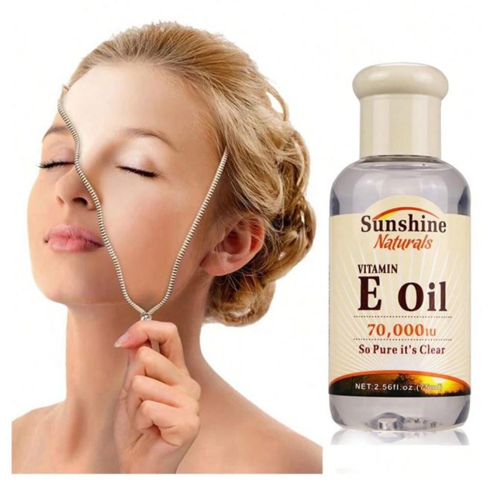 زيت فيتامين E للوجه من Sunshine Naturals مغذي ومرطب 75 مل