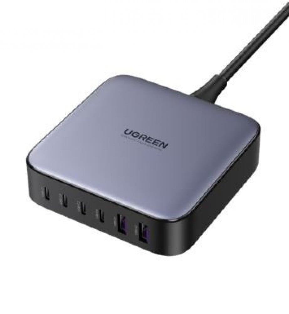 يوجرين شاحن مكتبي 4 منافذ PD وبمنفذين USB بتقنية GaN وبقوة 200 واط