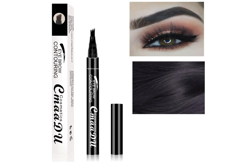 قلم حواجب سائل من CmaaDu بمقدمة شوكة مقاوم للماء 3 قطع