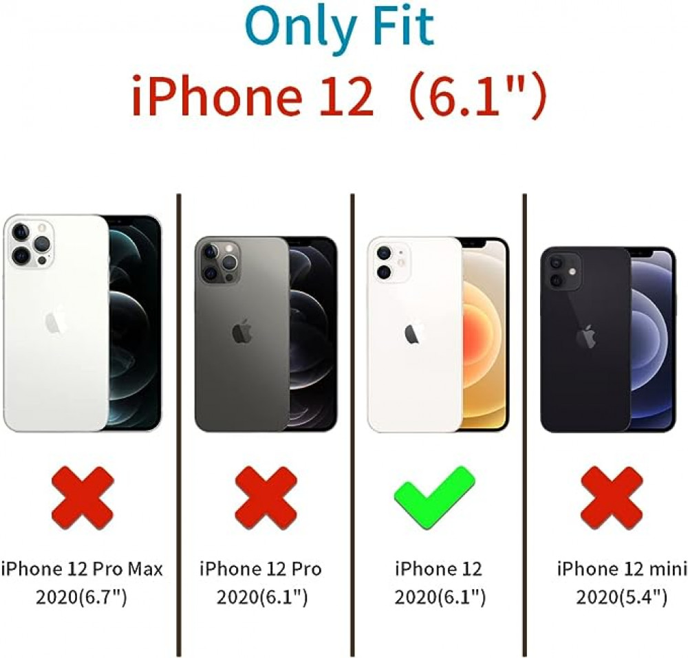 حافظة حماية رفيعة للغاية من جل السيليكون لجهاز ايفون 12 مقاس6.1 انش، حماية شاملة ضد الخدش مع خاصية مضادة للصدمات بفضل ماص الصدمات، أسود