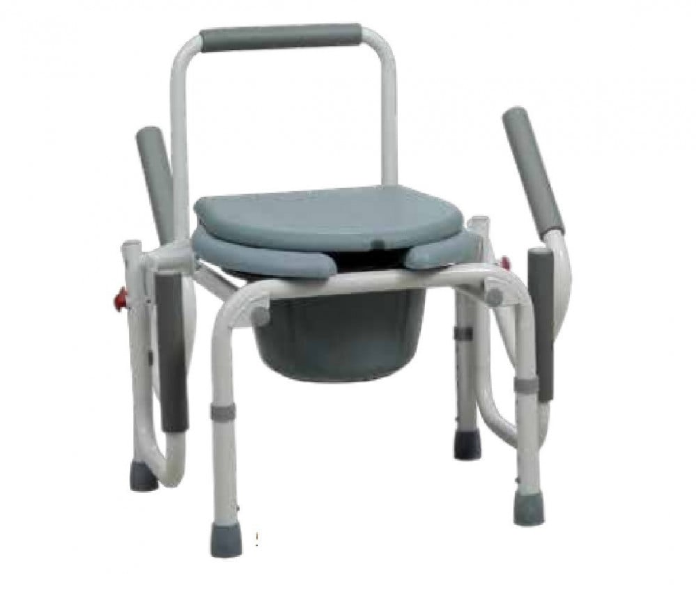 ذراع إسقاط وكاسيت عجلات كرسي الحمام Rite Care قابل للإزالة