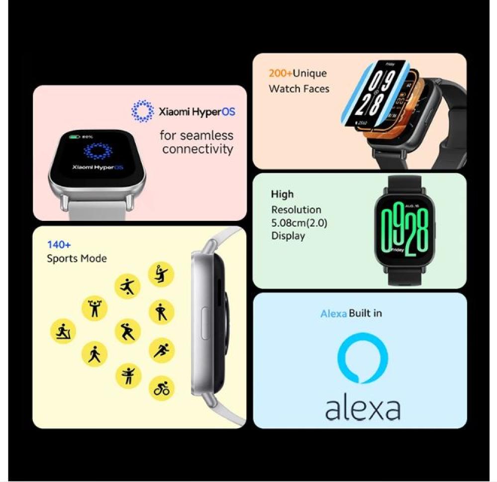 ساعة ذكية شامي ريدمي واتش 5 أكتيف BHR8784GL - أسود