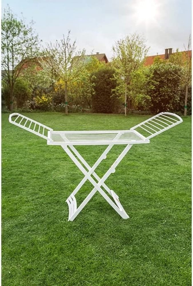 رف حامل تجفيف ملابس من فيليدا مصنوع من خليط الومنيوم وستيل، ابيض