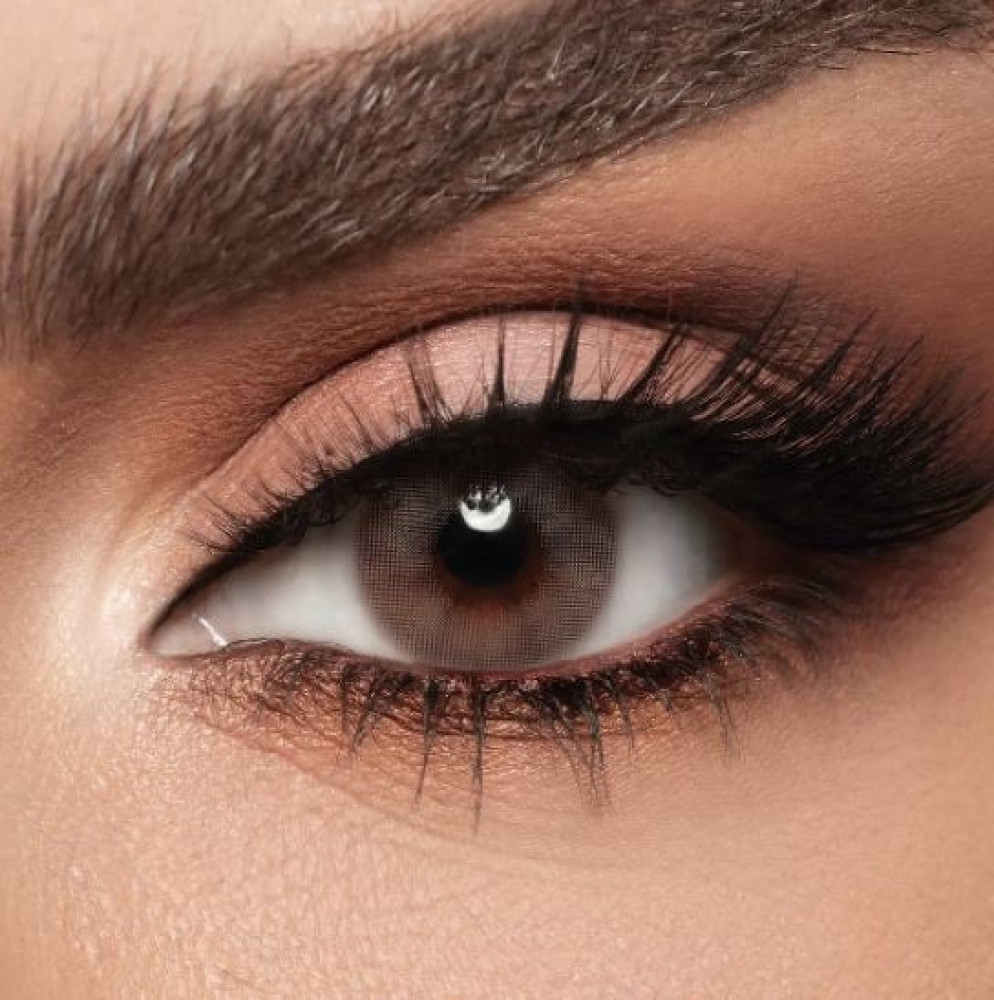 عدسات لاصقة شهرية من ميس بلون أمبر ملونة علبة عدستان