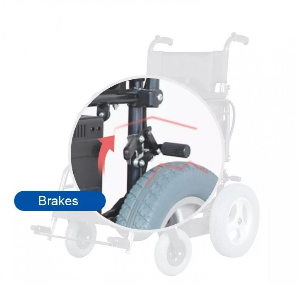 كرسي متحرك كهربائي KY110A مقعد 46 سم مدى 20 كم سعة 110 كجم