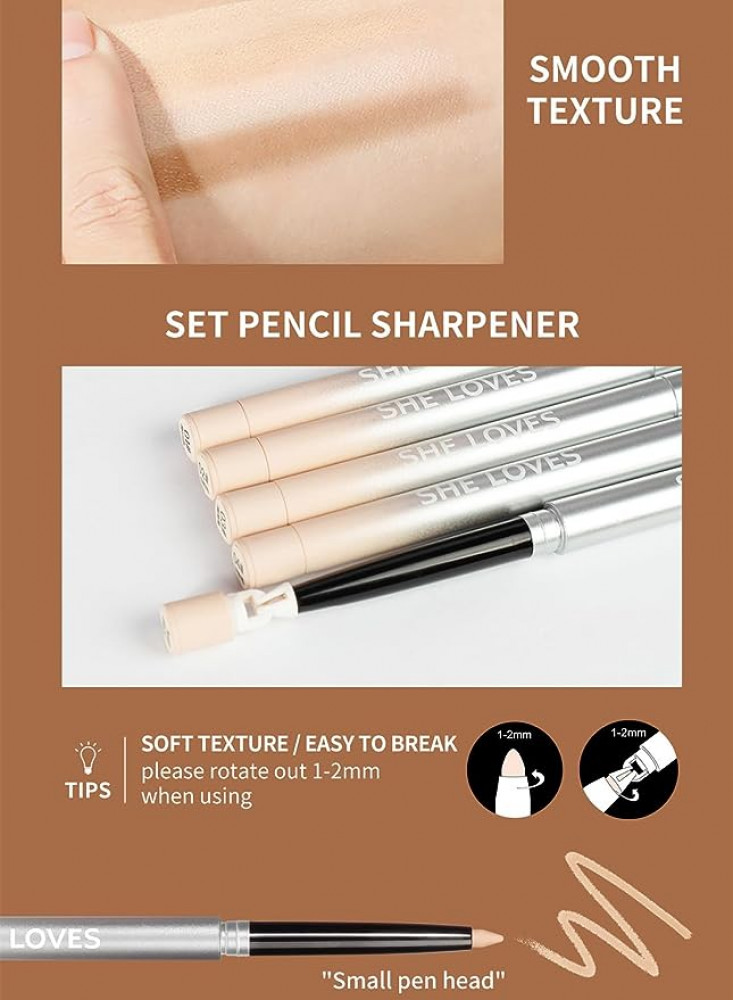 قلم كونسيلر طبيعي مقاوم للماء من SHE LOVES لتغطية 06 جم