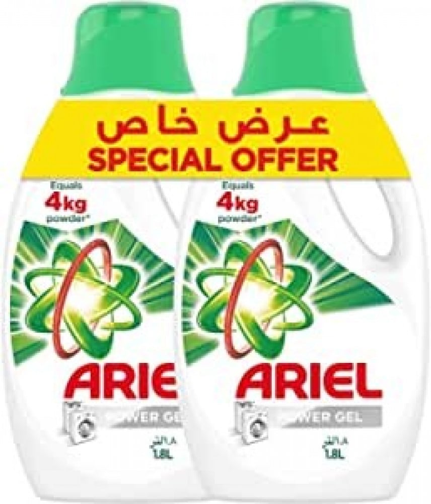 سائل غسيل اصلي من اريال بسعة 1.8 لتر، مجموعة مكونة من عبوتين