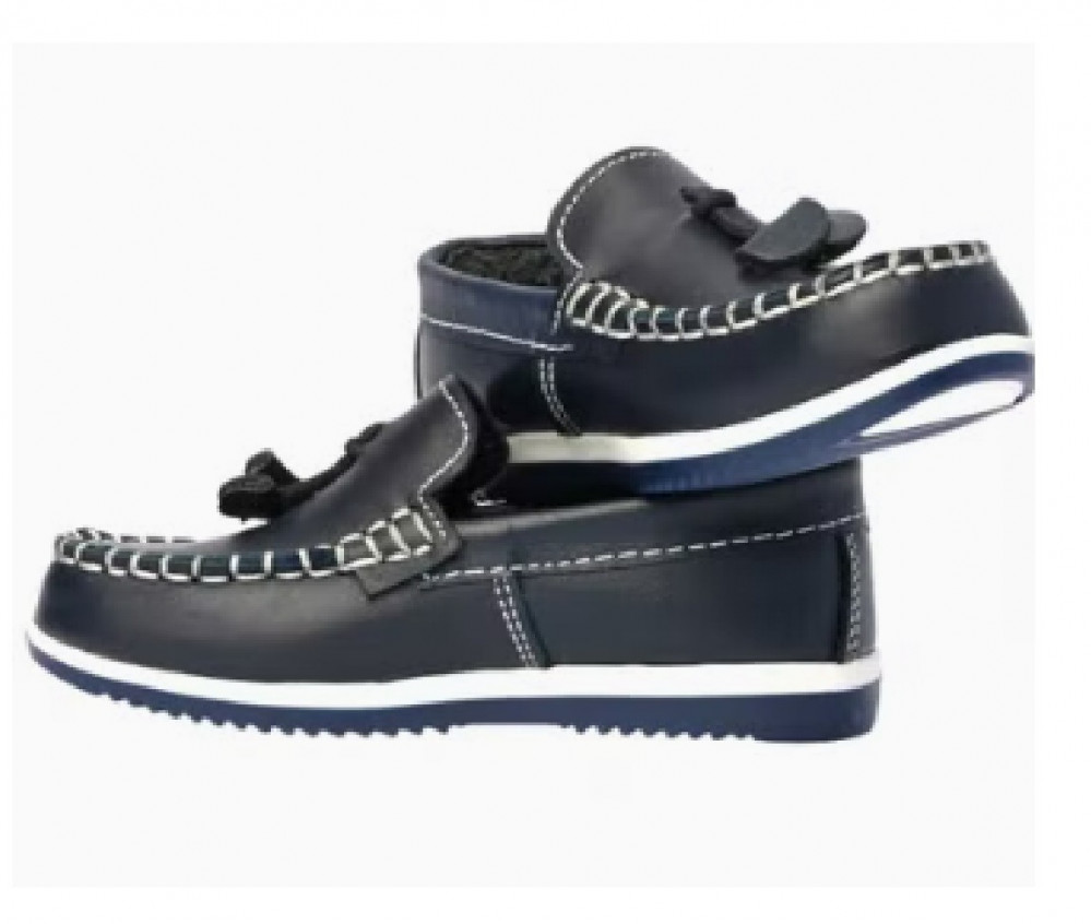 حذاء أطفال جلد طبيعي لوفر MLR-SH004 - جلد بقري وخياطة يدوية ونعل PVC