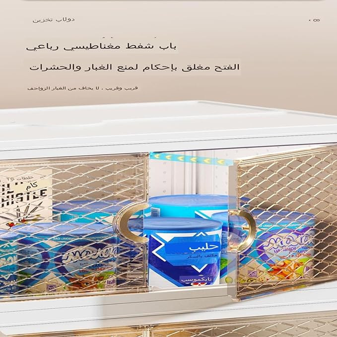 صندوق تخزين من 3 طبقات قابل للفصل مع عجلات من سي اند سي هوم، منظم تخزين بلاستيكي مع غطاء، صناديق تخزين شفافة لغرفة المعيشة وغرفة النوم والمكتب