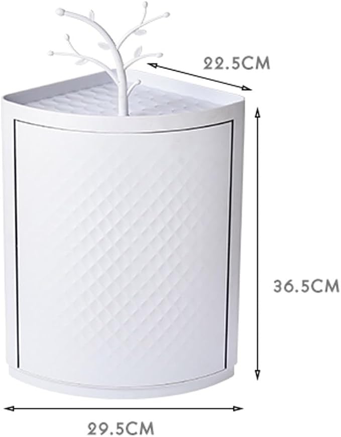 نيوستايل رفوف زاوية الحمام الدوارة 360 درجة، رف تخزين خزانة زاوية المطبخ متعدد الوظائف، رف مثلث دوار مع تصميم خطاف فرع