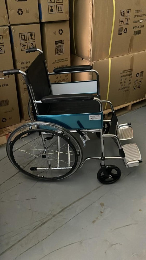 كرسي طبي متحرك مبطن جلد KY موديل KY874L-51 مقاس 51 سم مقاوم للماء