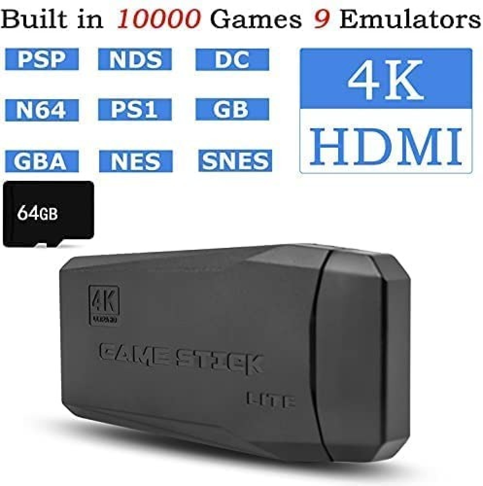 وحدة تحكم لألعاب الفيديو بدقة 4 كيه HD، أزرار تحكم لاسلكية مزدوجة 2.4 جيجا هرتز