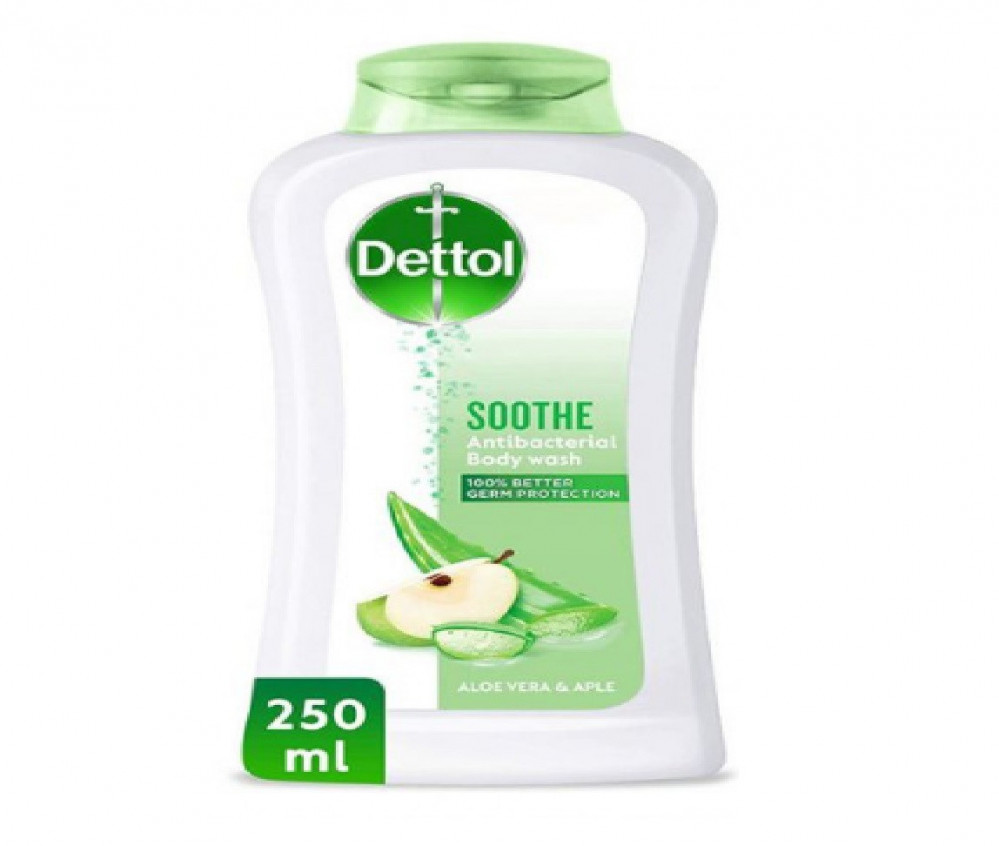 جل استحمام من ديتول بالألوفيرا والتفاح مع ليفة 250 مل