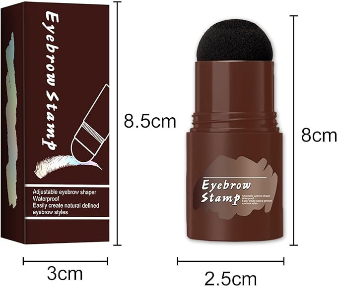 مجموعة استنسل للحواجب، مجموعة ختم الحواجب، مجموعة ختم الحواجب بخطوة واحدة، مع 10 استنسل حواجب قابل لاعادة الاستخدام و2 فرشاة حواجب (بني فاتح)