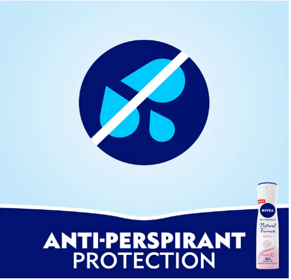 بخاخ مضاد للتعرق من NIVEA ناتشورال فيرنيس بفيتامين سي 150 مل