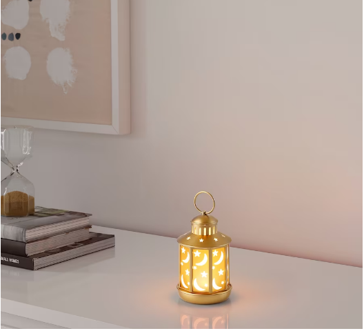 فانوس LED يعمل بالبطارية لون نحاسي