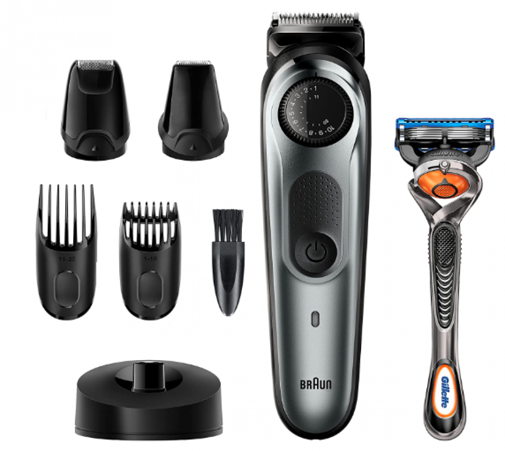 ماكينة تشذيب اللحية من Braun لاسلكية قابلة لإعادة الشحن عبوة 1