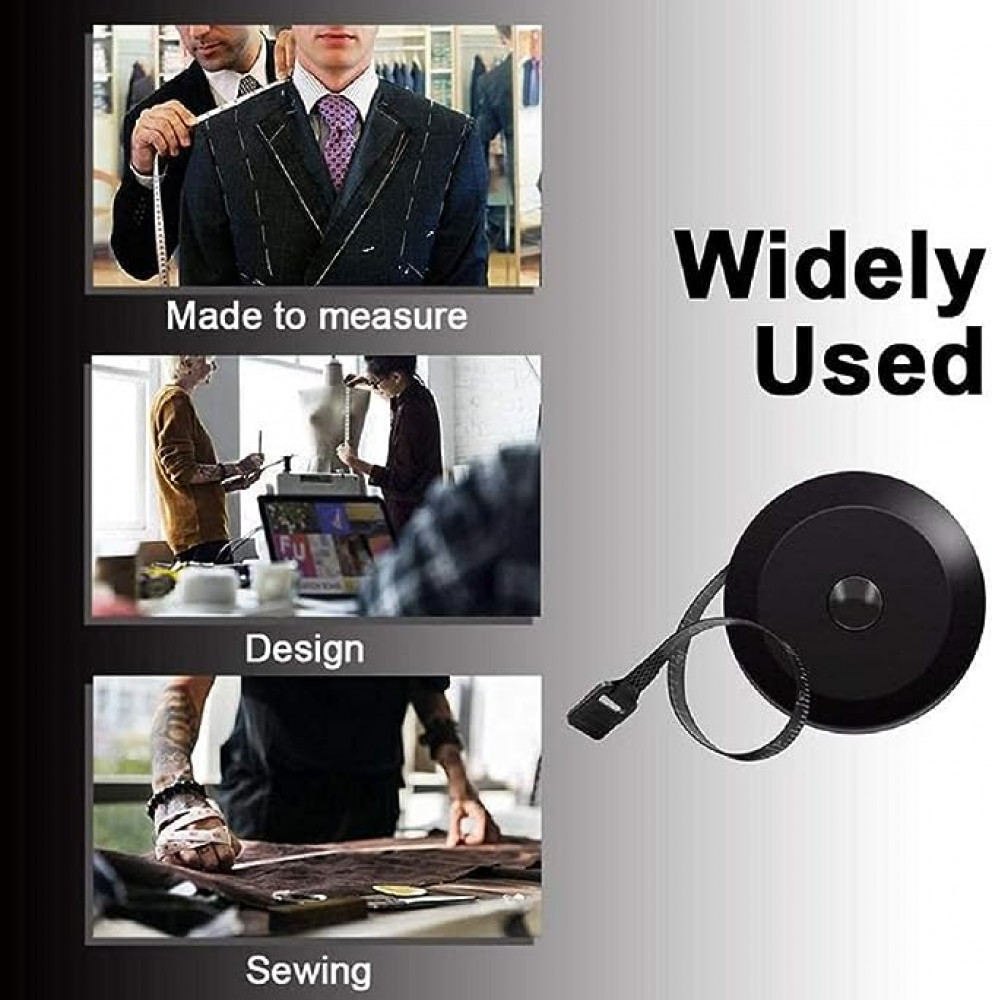 شريط قياس الجسم قابل للسحب مزدوج الجوانب 150 سم علامات واضحة