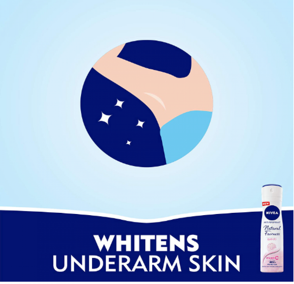 بخاخ مضاد للتعرق من NIVEA ناتشورال فيرنيس بفيتامين سي 150 مل