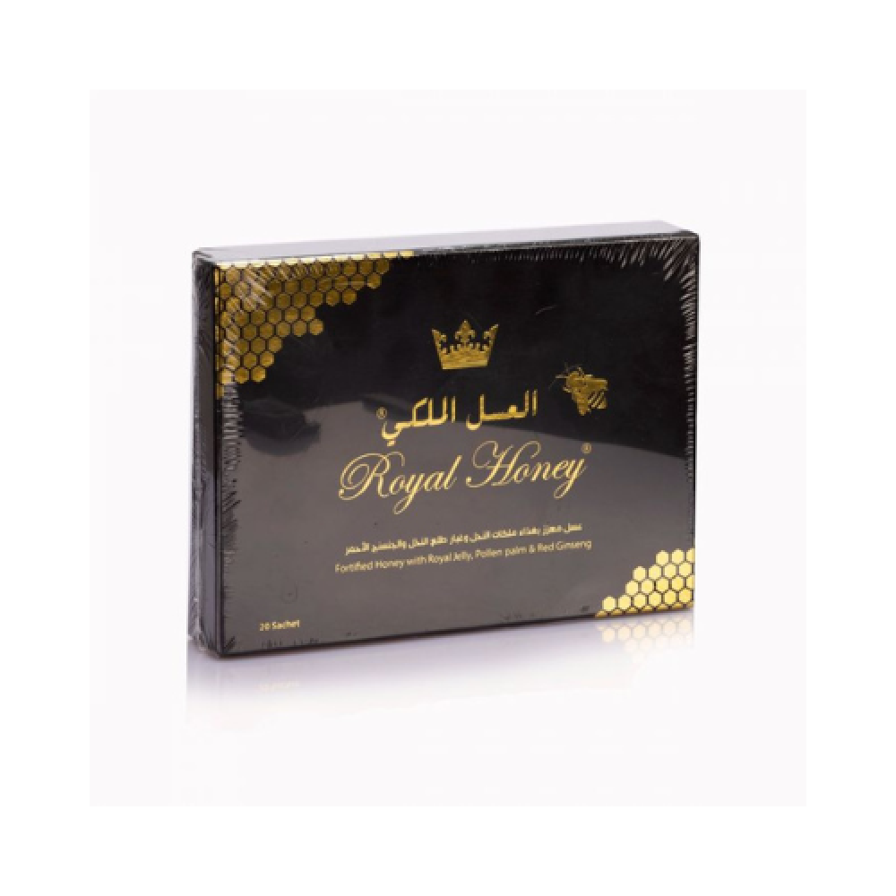 العسل الملكي Royal Honey علبة 20 كيس بلاستيك أسود مستطيل