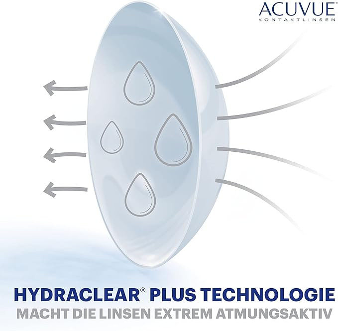 عدسات لاصقة من ACUVUE بتقنية هايدراكلير بلس عبوة 6 قطع