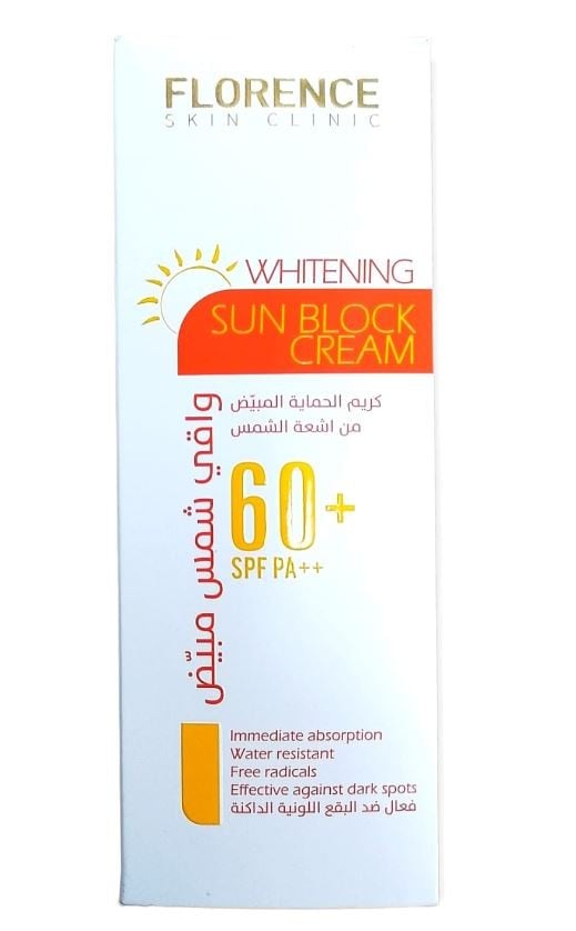 فلورنس كريم الحماية المبيض من أشعة الشمس بمعامل حماية +60 100مل