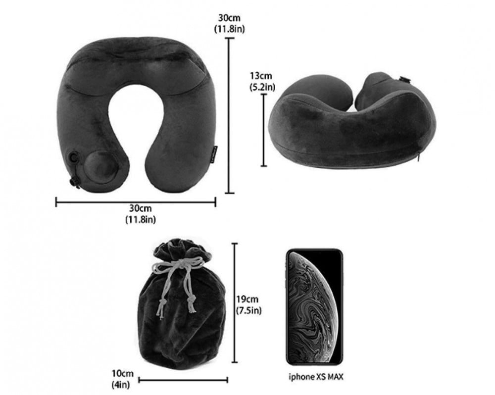 مخدة سند للرقبة ساباكير قابلة للنفخ مريحة للنوم والسفر