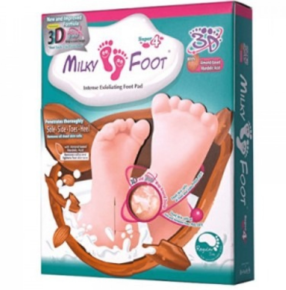 جوارب تقشير للقدمين من ميلكي فوت Milky Foot بتقنية 3D زوجين