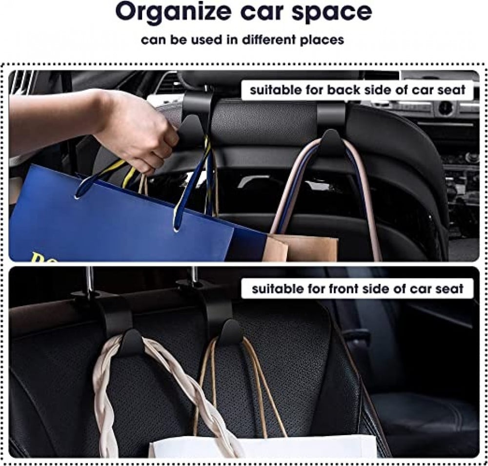 خطافات مسند رأس لمقعد السيارة 4 قطع منظم تعليق للأطفال