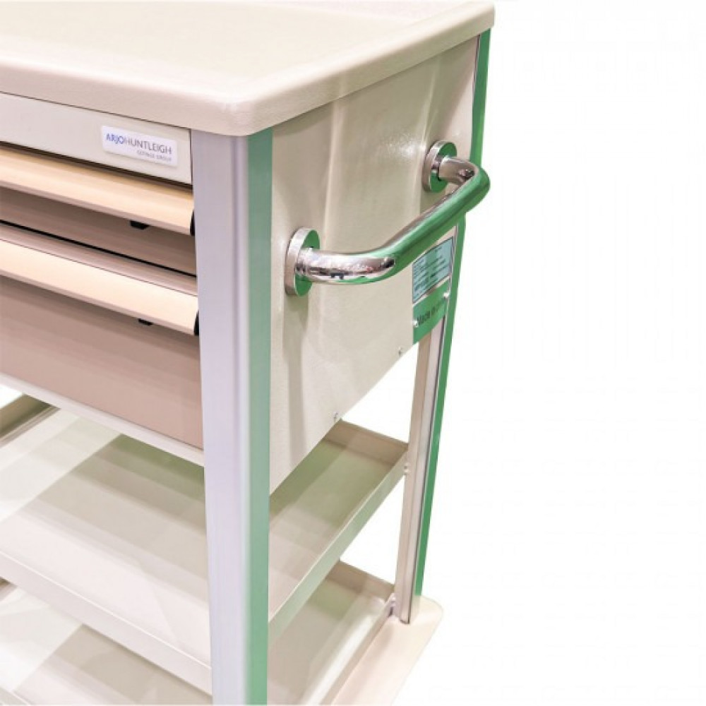 عربة تمريض أي كير متعددة الاستخدام بإطار متين ومساحات تخزين