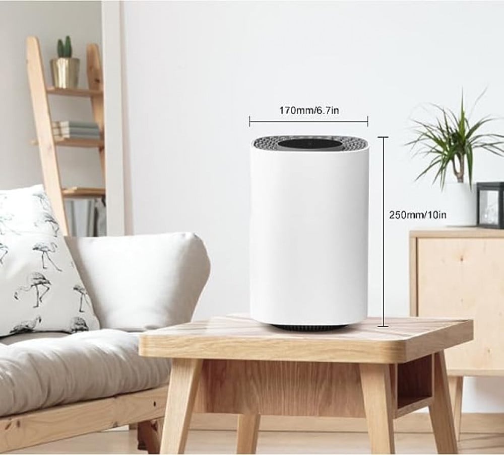 اي بي صن منقي هواء لغرفة النوم حتى 20 متر مربع، منقي هواء H13 فلتر هيبا ترو هيبا لرائحة الدخان وحبوب اللقاح ووبر الشعر، نظام تنقية 24 ديسيبل