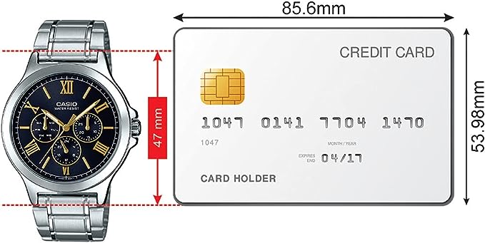 ساعة رسمية بعرض انالوج وعقارب متعددة للرجال من كاسيو MTPV300D1A2UDF