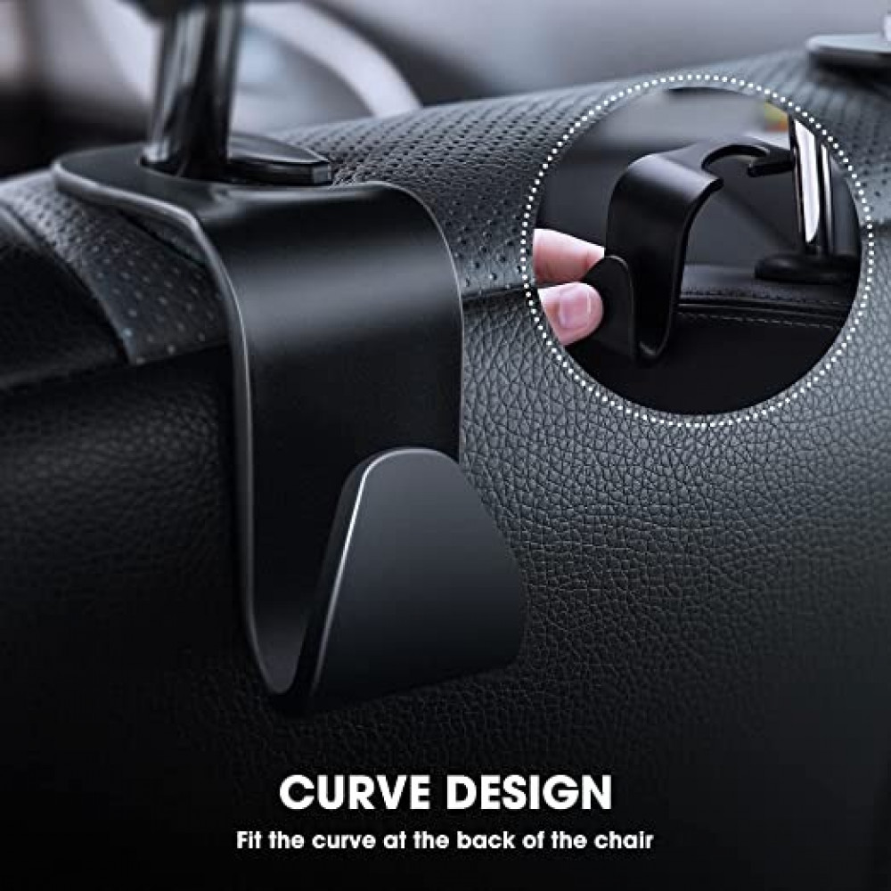 خطافات مسند رأس لمقعد السيارة 4 قطع منظم تعليق للأطفال