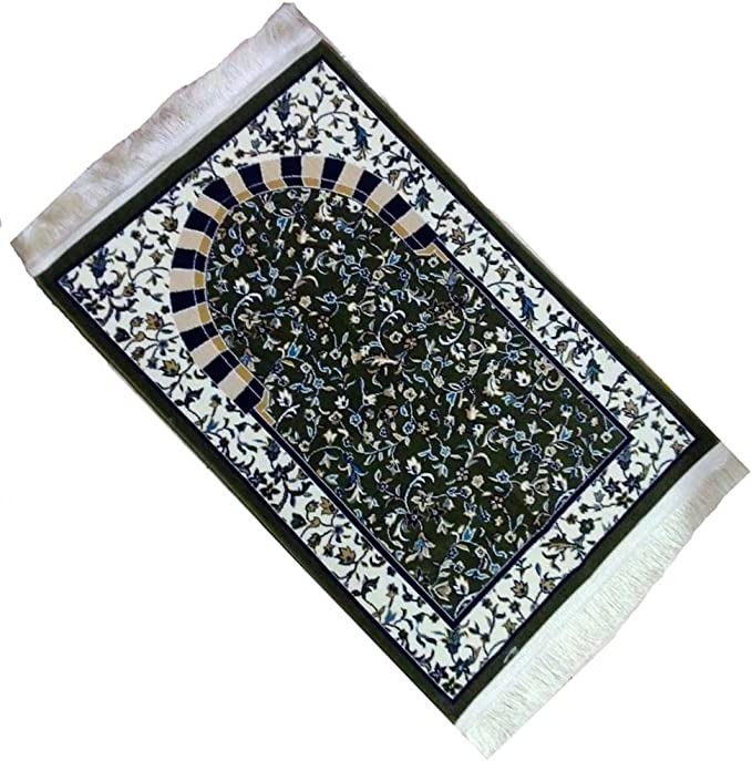 سجادة صلاة من سجادة الروضة بتصميم الحرم وسعة 112×70 سم