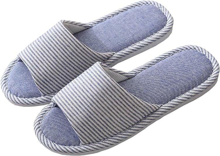 شبشب منزلي فيدسايد كتان مفتوح الأصابع نعل EVA مانع للانزلاق 3738