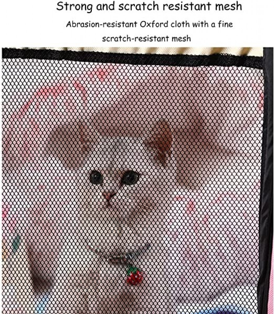 قفص لعب للحيوانات الاليفة قابل للطي ومحمول بشكل خيمة ثمانية للجراء/القطط/الخنازير الغينية/الهامستر + شنطة مجانية + وعاء سفر من دي ام جي