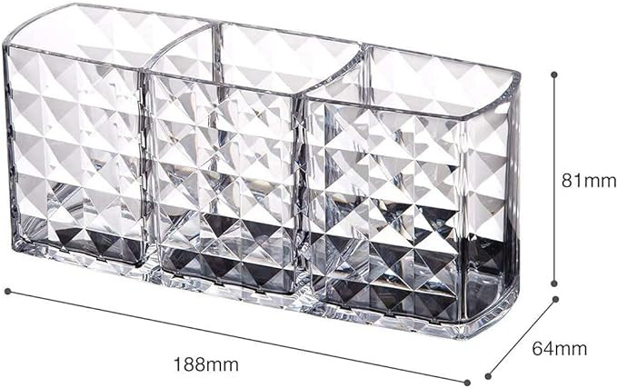منظم فرش المكياج من سنير أكريليك شفاف 19 x 6 x 8 سم