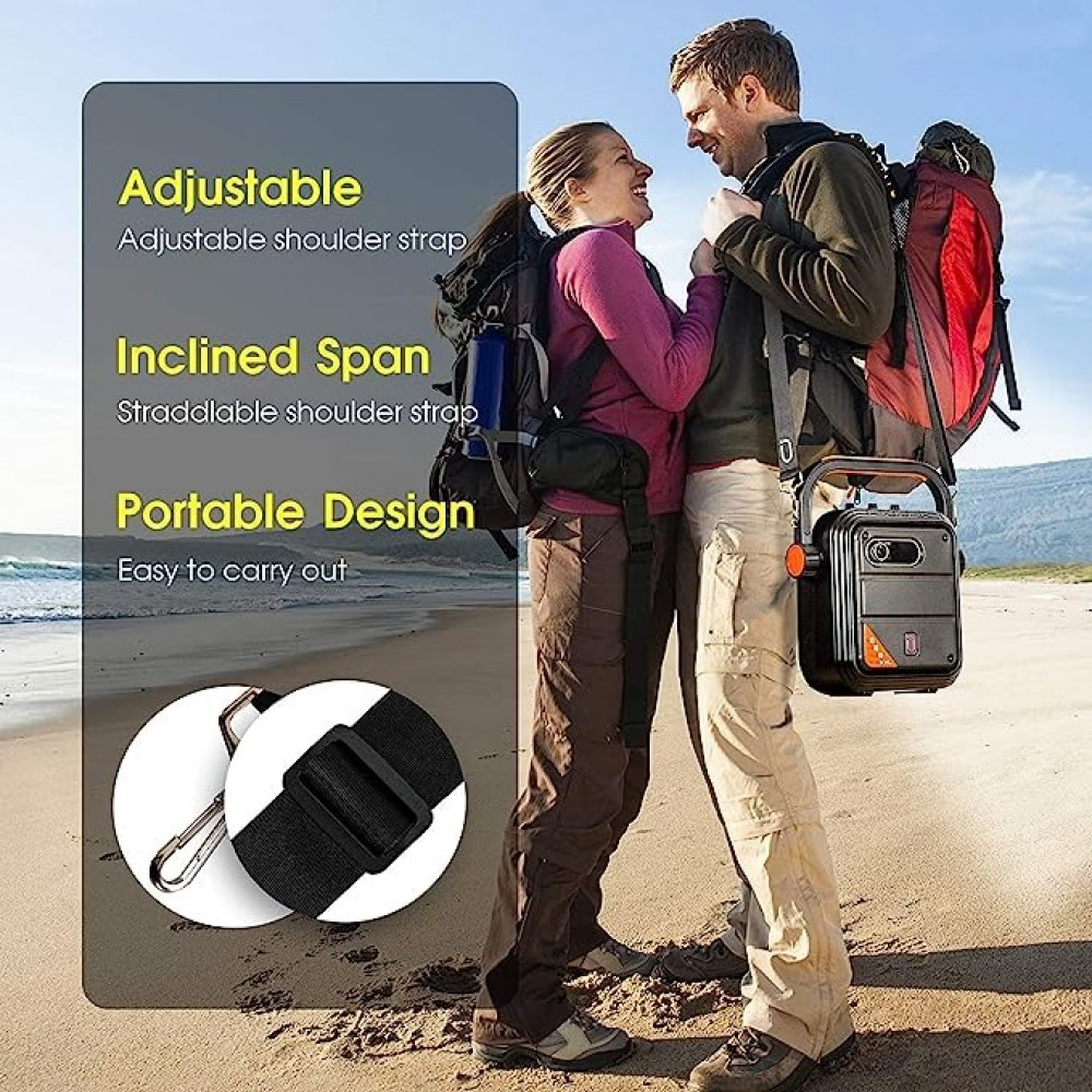 مجموعة مكبر صوت من جيه واي اكس كاريوكي مع ميكروفون بلوتوث قابلة للحمل ونظام بي ايه قابل لاعادة الشحن مع راديو اف ام وتسجيل صوتي وتقنية ترو ستيريو اللاسلكية وجهاز تحكم عن بعد يدعم بطاقة تي اف/USB