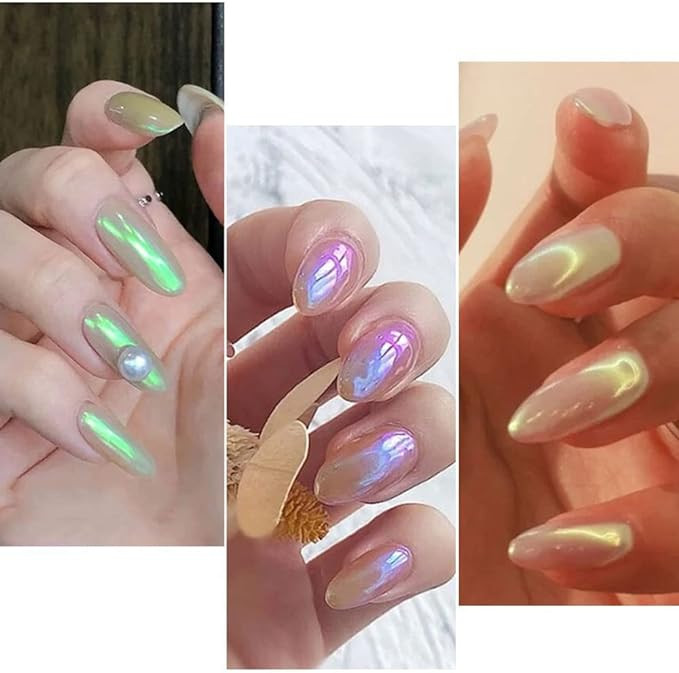 بودرة أظافر كروم لامع بتأثير شفقي - 6 قطع (6 جم)