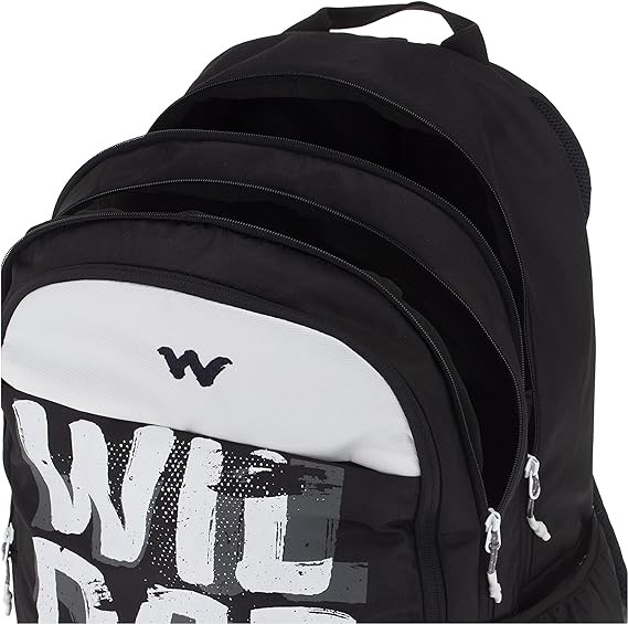 وايلد كرافت شنطة ظهر للابتوب سعة 355 لتر من فالور اسود أسود عارض