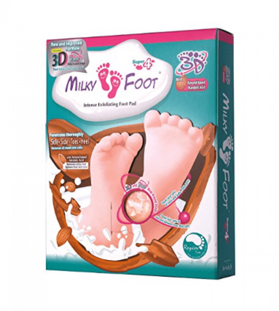 جوارب تقشير الجلد الميت من Milky Foot 3D مقاس كبيرجوارب تقشير الجلد الميت من Milky Foot 3D مقاس كبير
