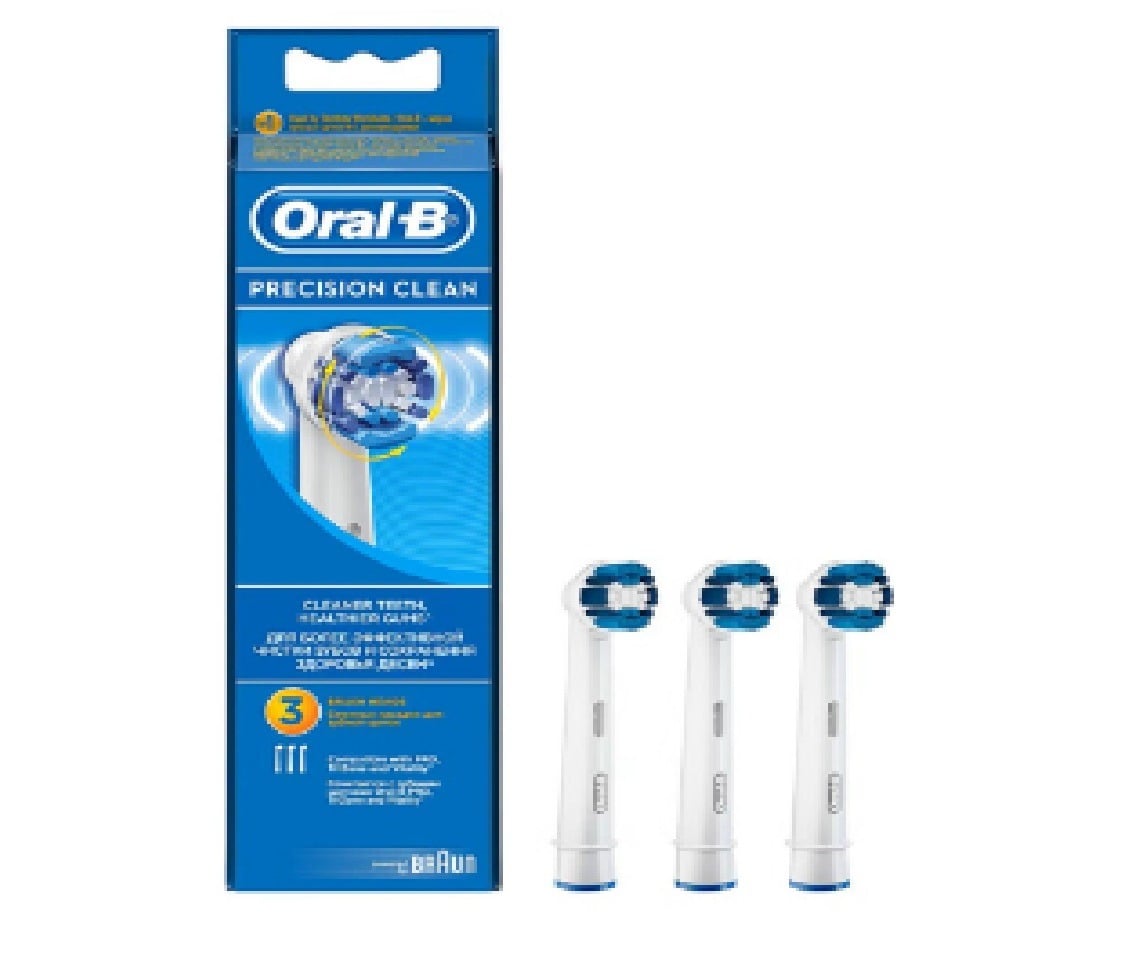 رؤوس فرشاة أسنان كهربائية من OralB أورالبي بريسيجن كلين 3 قطع