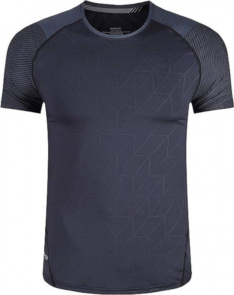 تيشيرت بيسيك اكتيف كومبريشن رياضي باكمام قصيرة للرجال سريع الجفاف برقبة دائرية ضيقة للجري وصالة الالعاب الرياضية خفيف الوزن، كول، جاف، واقي من الطفح الجلدي من وات فلو