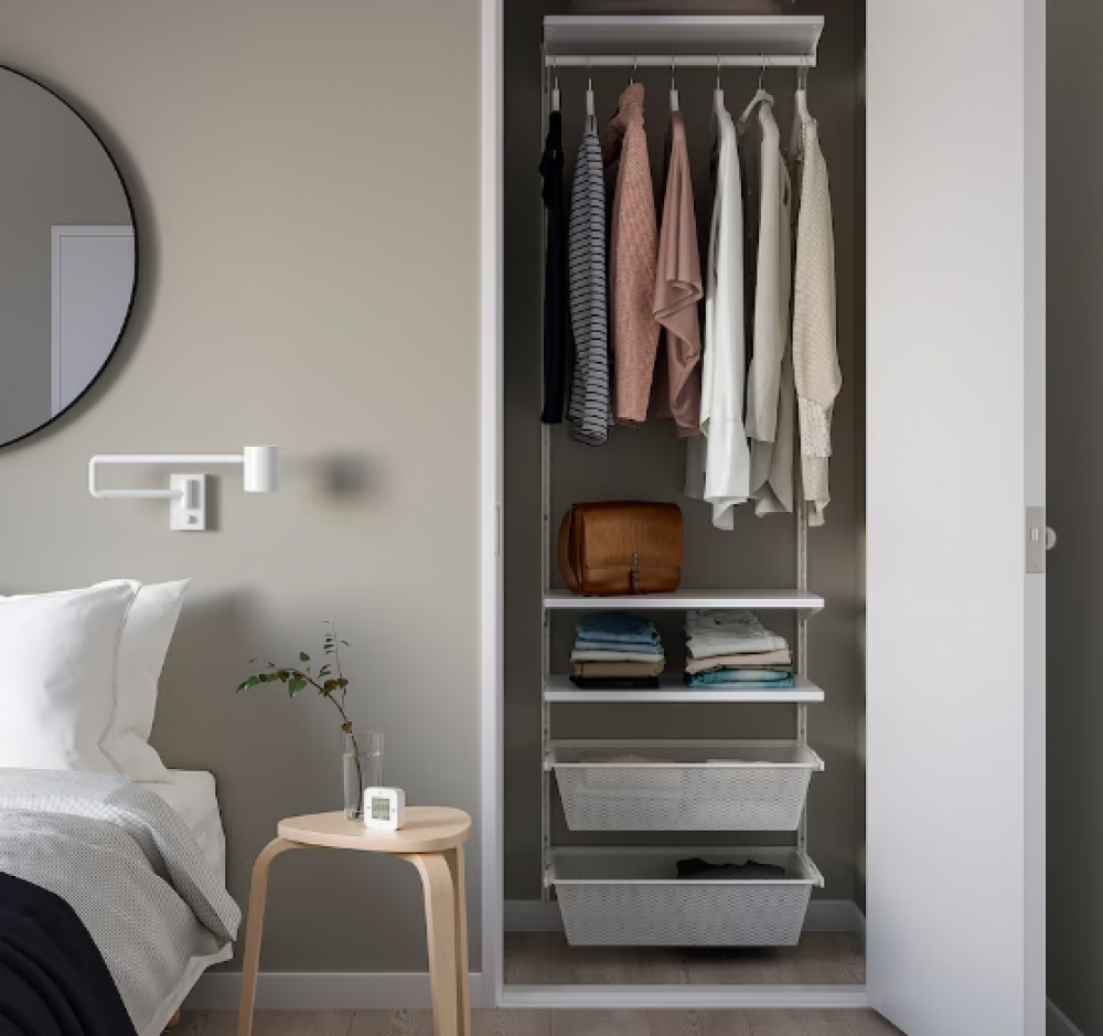 تشكيلة دولاب ملابس أبيض 62x40x201 سم